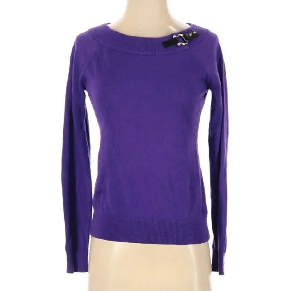 Lauren‎ By Ralph Lauren Sz S Purple Pullover Sweater